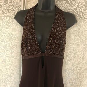 NWT Laundry By Shelli Segal Babydoll Beaded Evening Dress